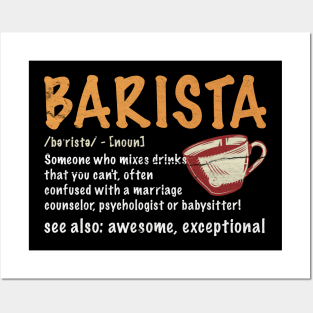 Barista Definition ~ Barista Funny Posters and Art